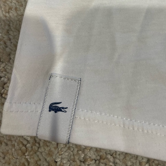Lacoste White Undershirts XS -!V neck - Picture 2 of 3